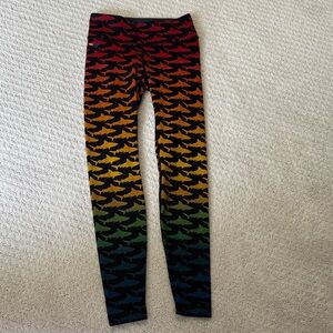 Colorful Shark Pattern Leggings